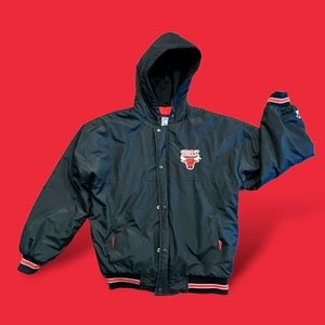 Vintage Chicago Bulls Starter Jacket Michael Jordan Era NBA Coat